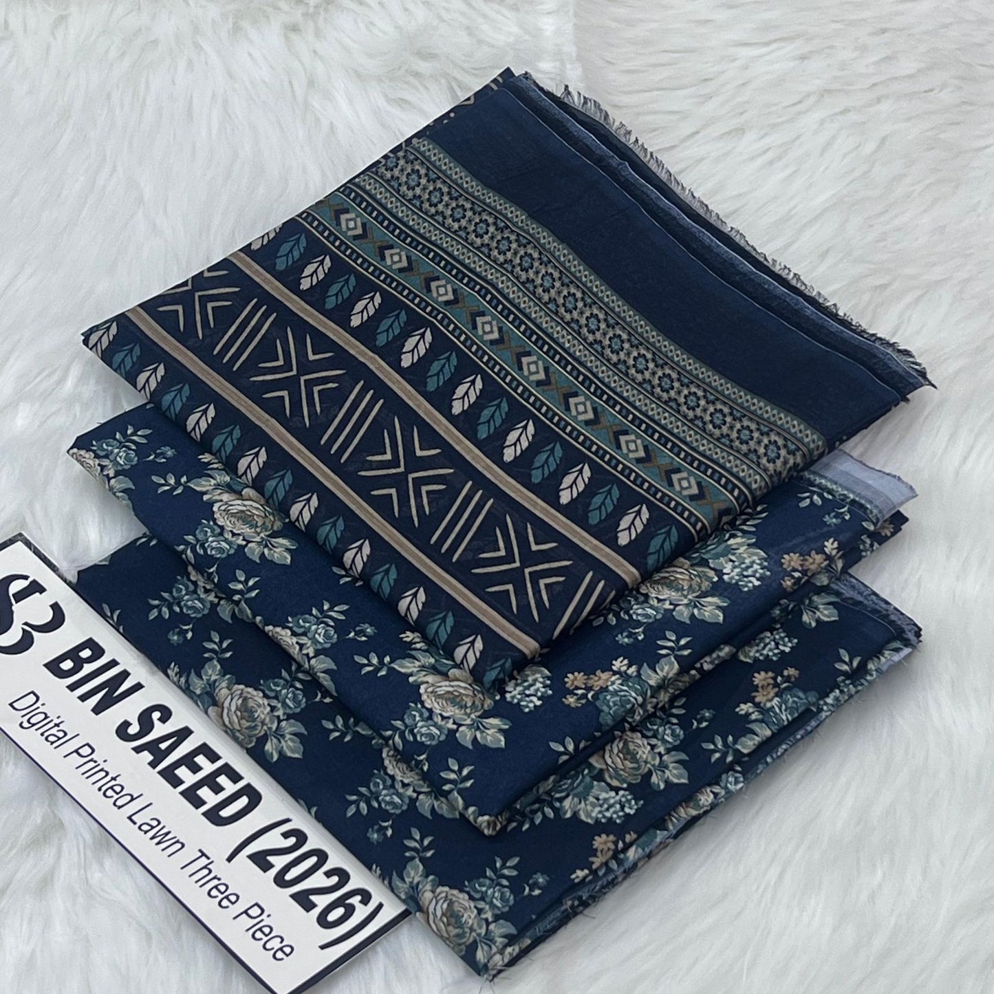 Bin Saeed Lawn 3Pcs (100% Original)