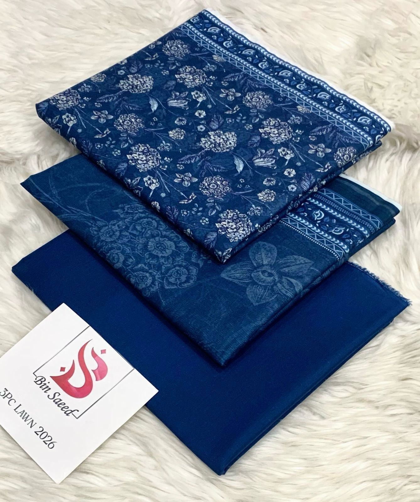 Bin Saeed Lawn 3Pcs (100% Original)