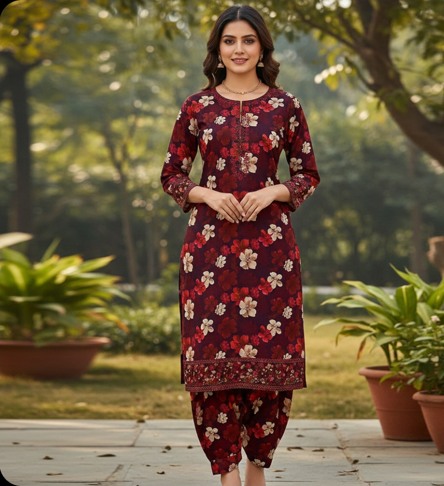 Luxury Branded Khaddar 2-Piece | Premium Winter Fabric