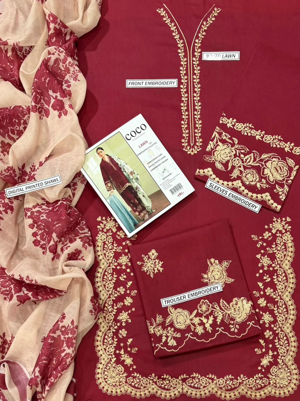 CoCo by Zara shahjahan 3pc Lawn Suit 2026