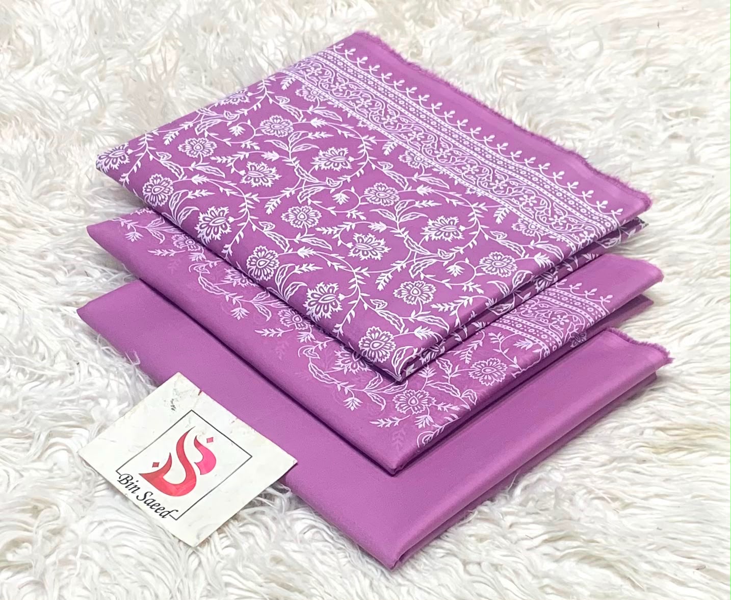 Bin Saeed Lawn 3Pcs (100% Original)