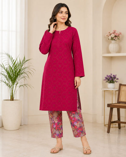 Chicken Kari shirt with printed trouser( 2Pc Bonanza)