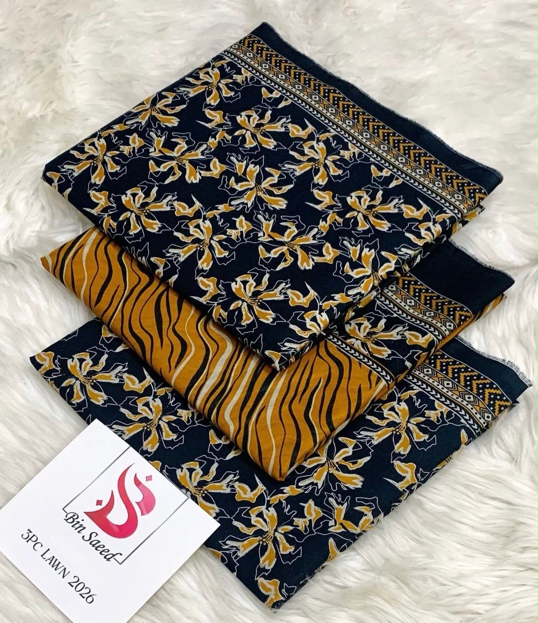 Bin Saeed Lawn Collection 2026 | Original 3 Piece Unstitched Stitched/Ready to wear