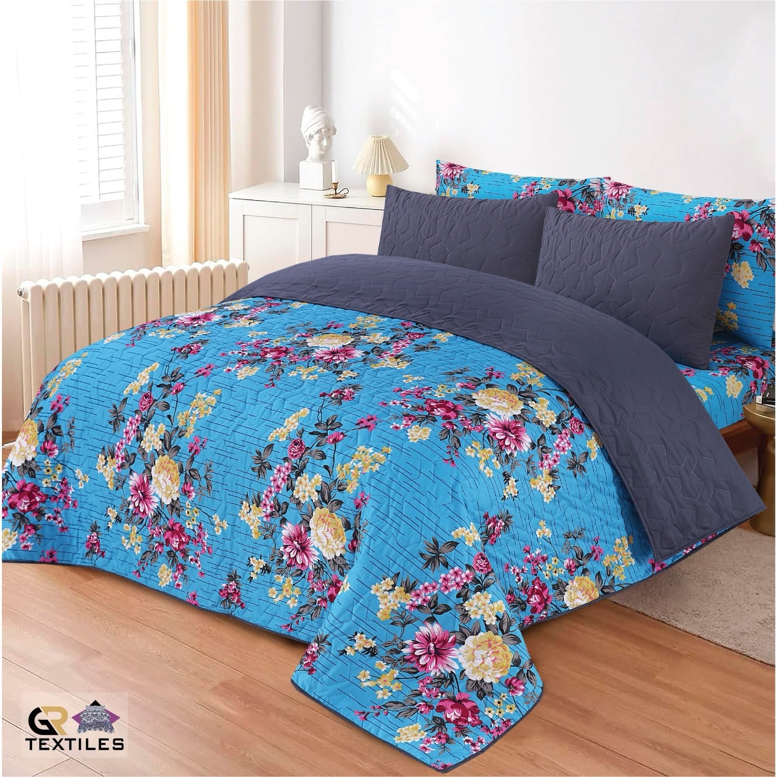 Luxury Bedspread Set 6 Pcs Premium Micro Cotton Quilt Bedding Set King Size