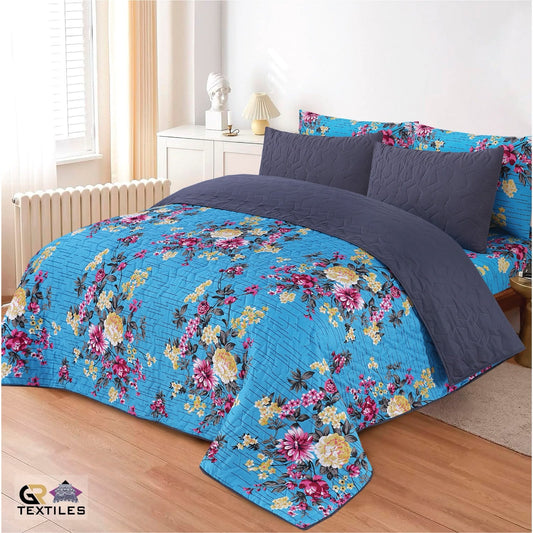 Luxury Bedspread Set 6 Pcs Premium Micro Cotton Quilt Bedding Set King Size