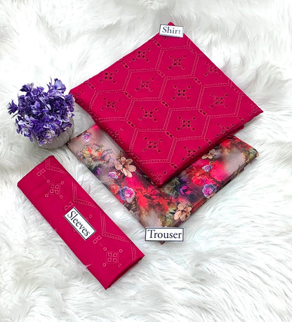 Chicken Kari shirt with printed trouser( 2Pc Bonanza)