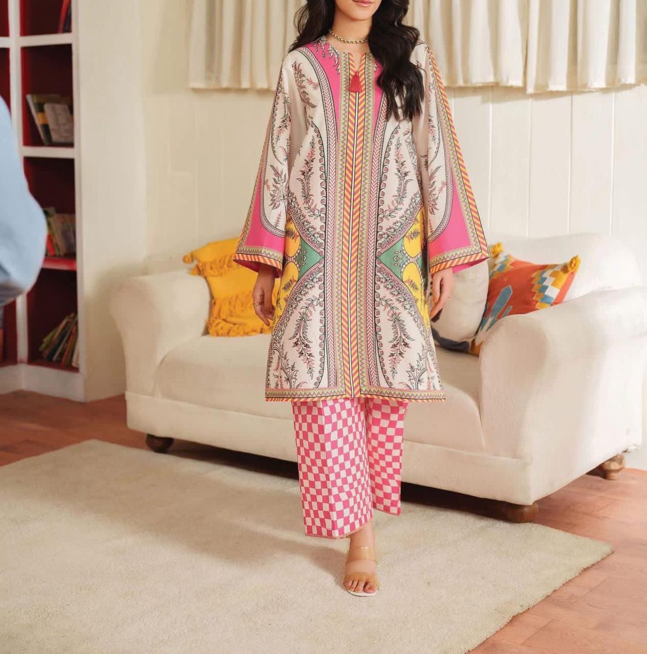 Stitched 2 Piece Printed Co-Ord Set for Women | Premium Grip Fabric | Elegant Printed Co-Ord Suit