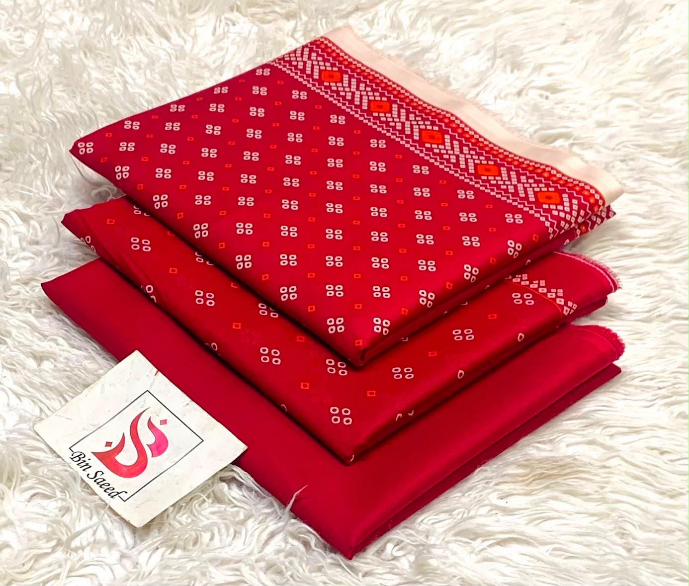 Bin Saeed Lawn 3Pcs (100% Original)