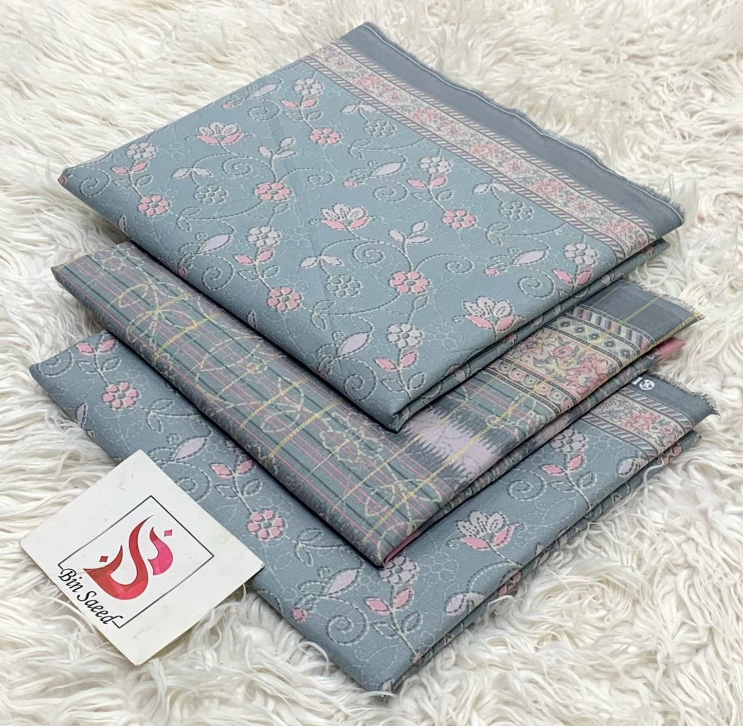Bin saeed lawn orignal 3Pc