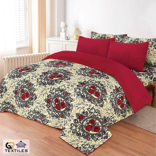 Luxury Bedspread Set 6 Pcs Premium Micro Cotton Quilt Bedding Set King Size