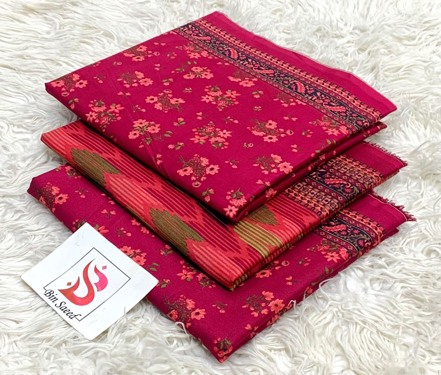 Bin saeed lawn orignal 3Pc - My Store