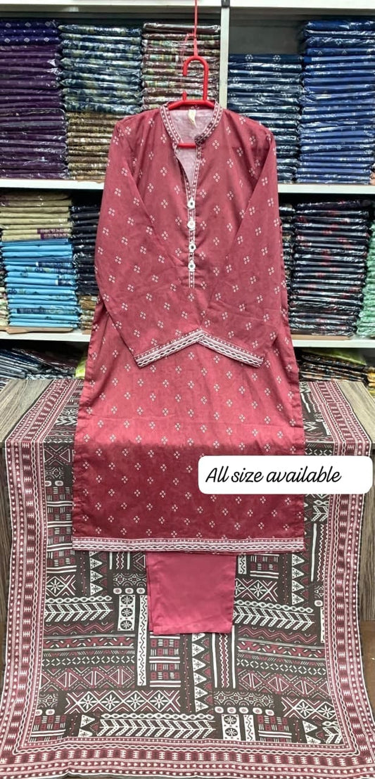 Bin saeed original 3pc Lawn Suit Stitched