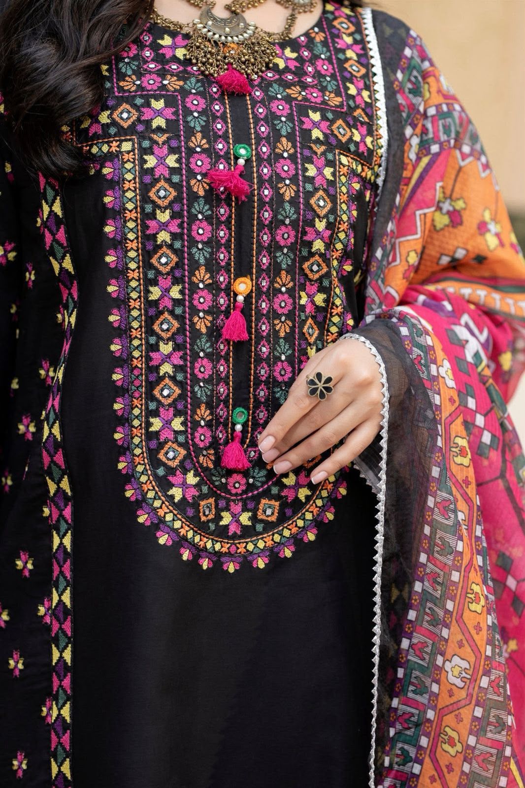 Karma fancy 3pc Lawn Suit 2026
