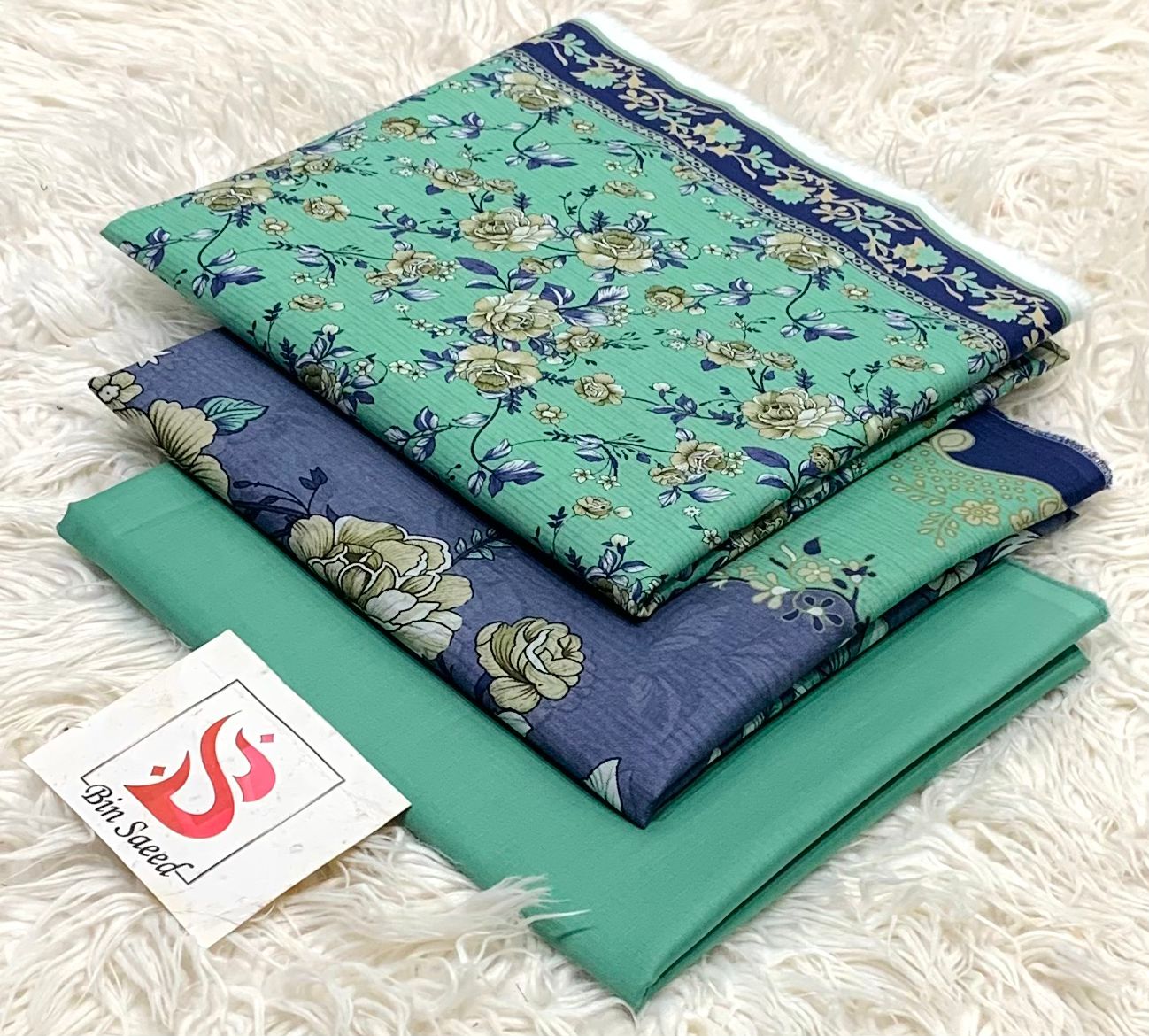 Bin saeed lawn orignal 3pec