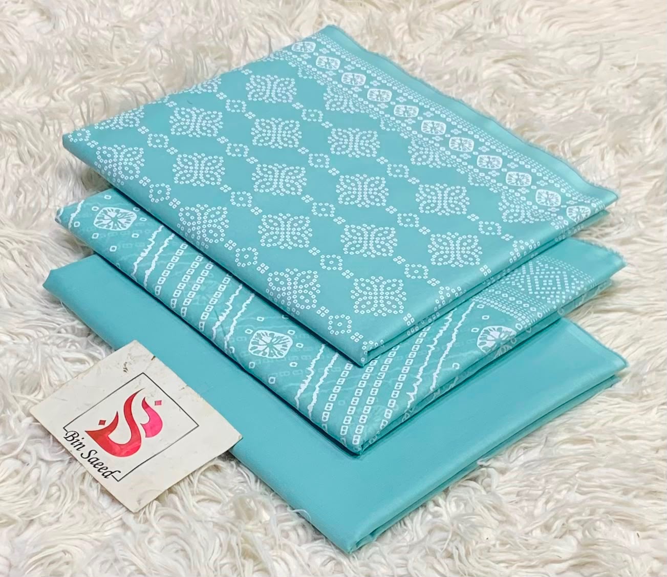 Bin Saeed Lawn 3Pcs (100% Original)