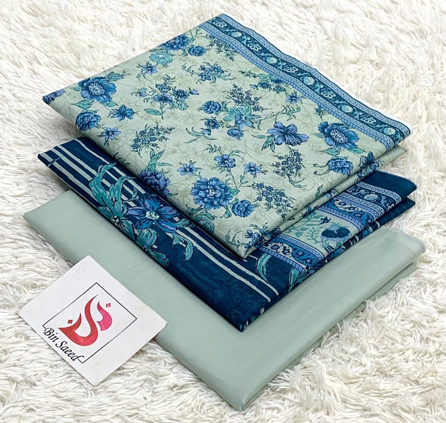Bin saeed lawn orignal 3Pc