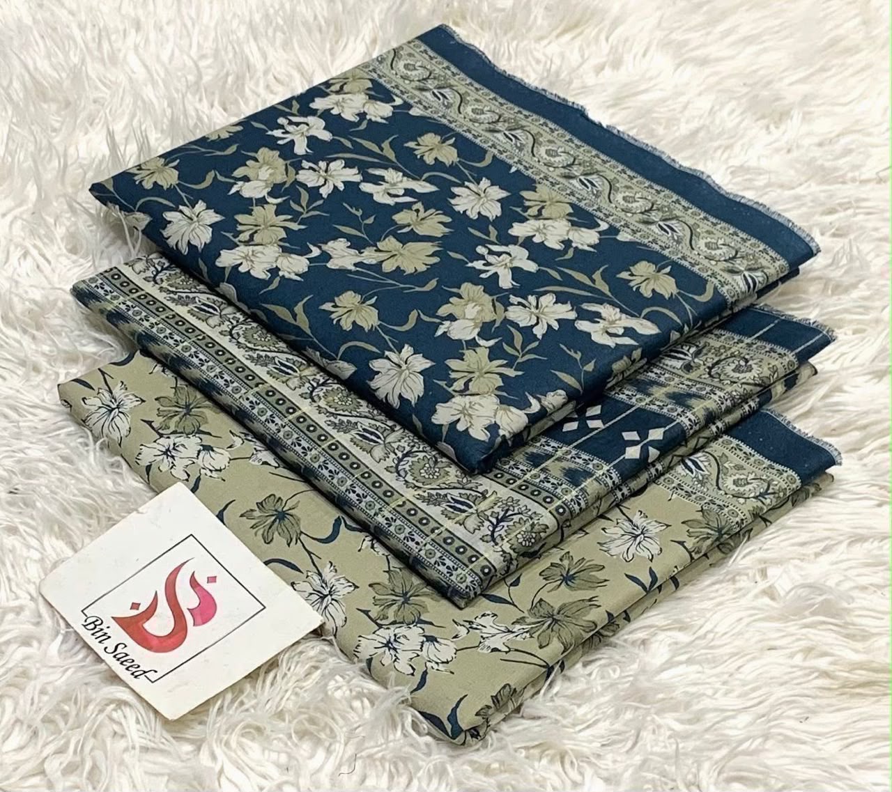 Bin Saeed Lawn 3Pcs (100% Original)