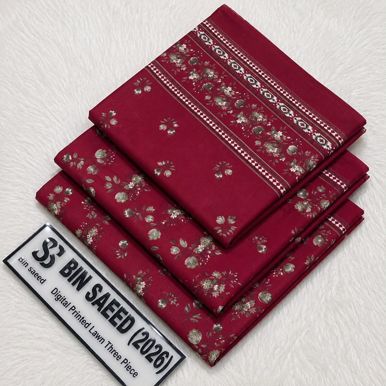 Bin saeed original lawn suits 3pc - My Store
