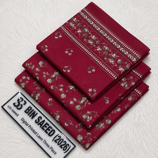 Bin saeed original lawn suits 3pc - My Store