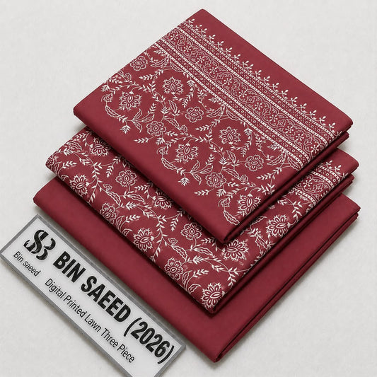 Bin Saeed Lawn 3Pcs (100% Original)