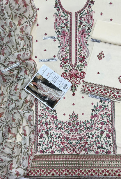 Asim Jofa Pour Lawn Embroidered Lawn Suit 9070 with Digital Printed