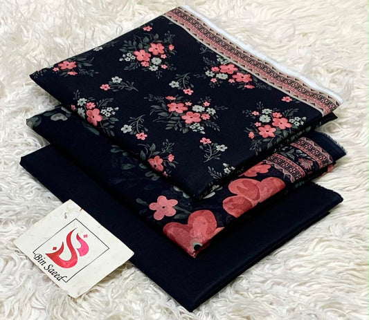 Bin Saeed Lawn 3Pcs (100% Original)