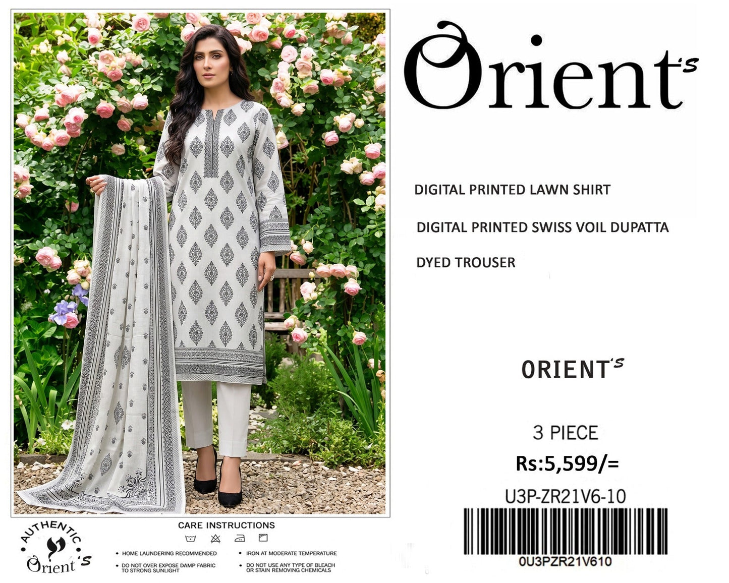 Orient original lawn suits 3pc - My Store