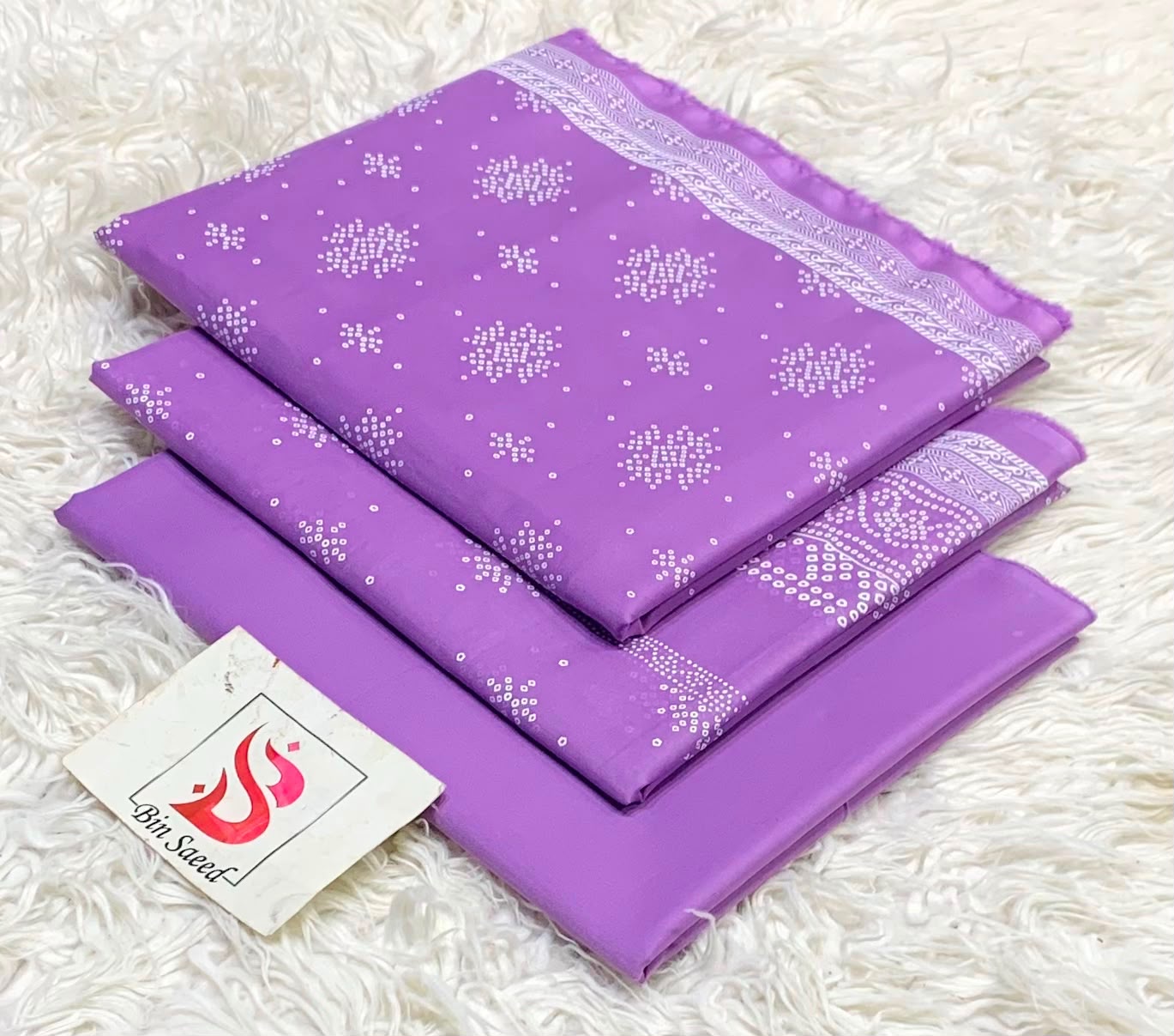 Bin Saeed Lawn 3Pcs (100% Original)