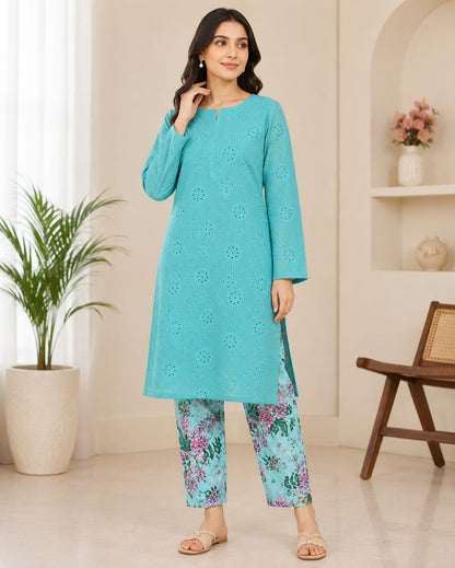 Chicken Kari shirt with printed trouser( 2Pc Bonanza)