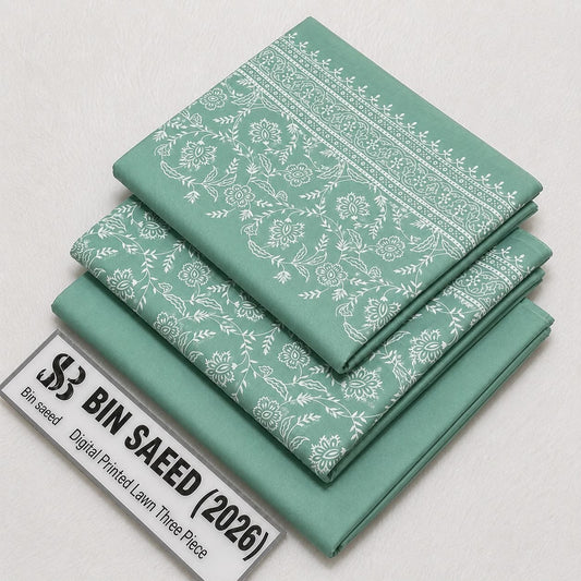 Bin Saeed Lawn 3Pcs (100% Original)