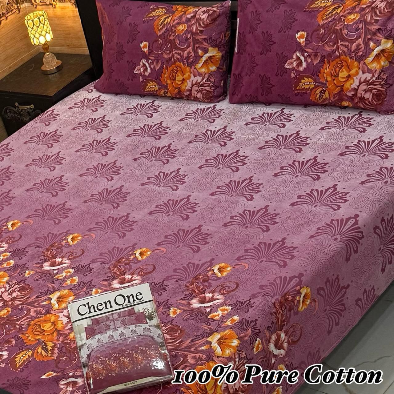 ChenOne 100% Pure Cotton Bedsheet Set – 3 Piece King Size Bedding Collection