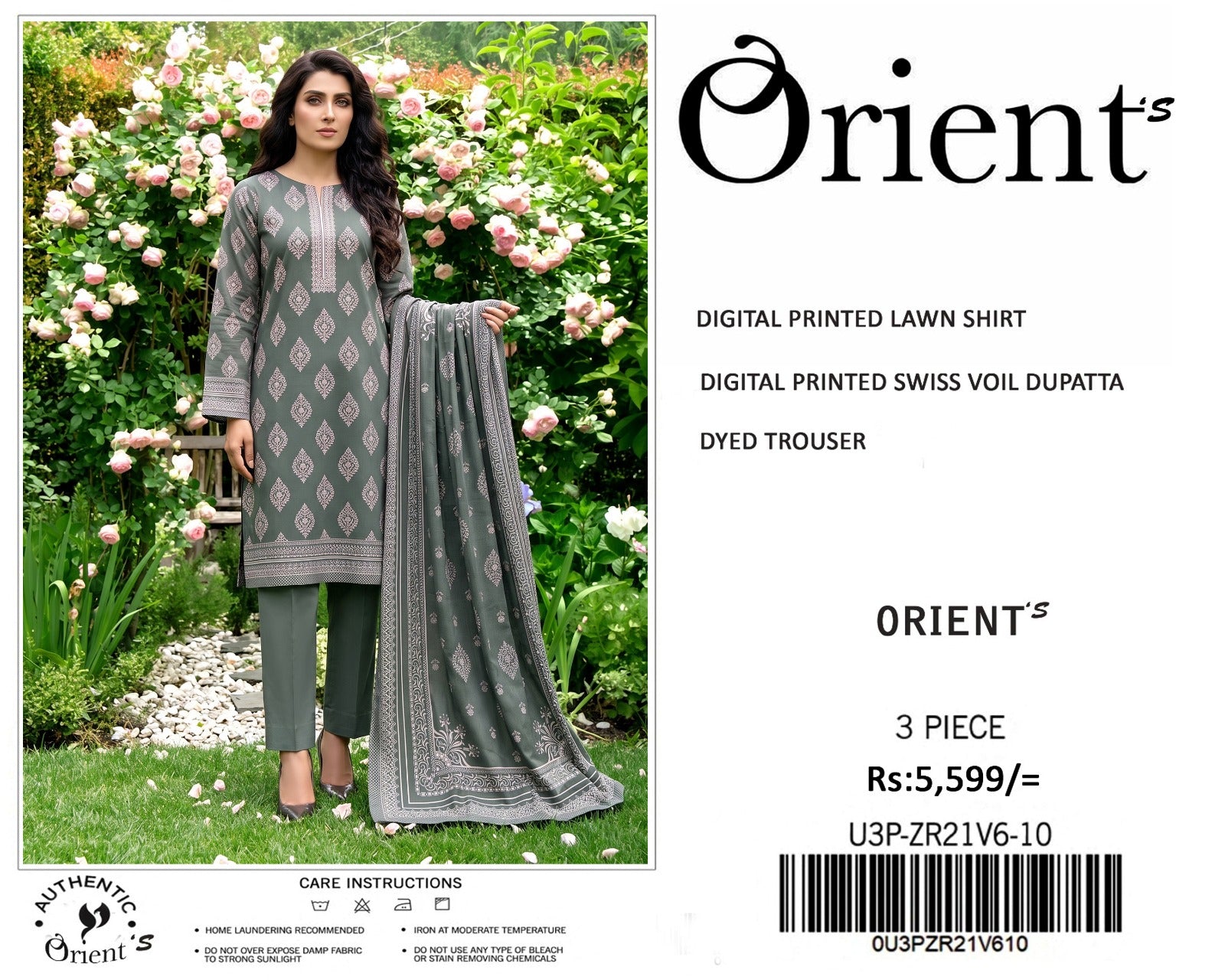 Orient original lawn suits 3pc - My Store