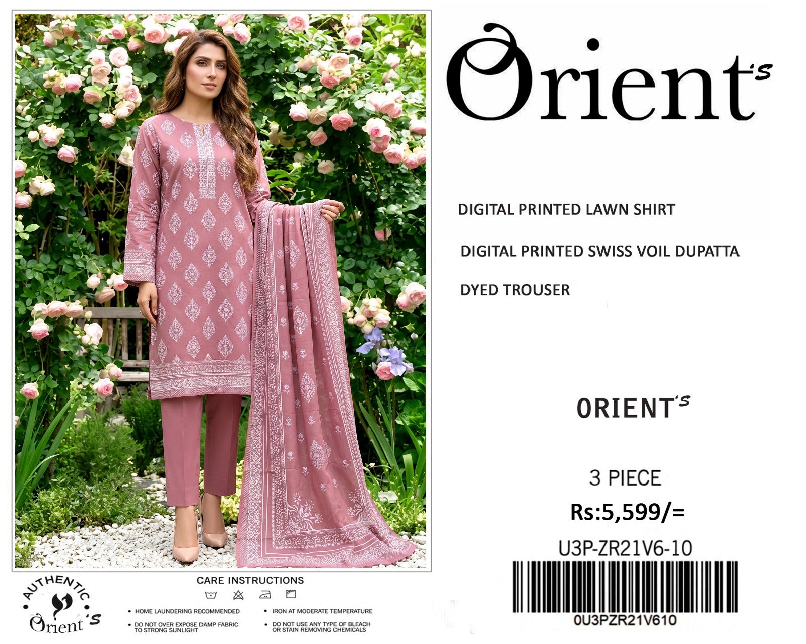 Orient original lawn suits 3pc - My Store