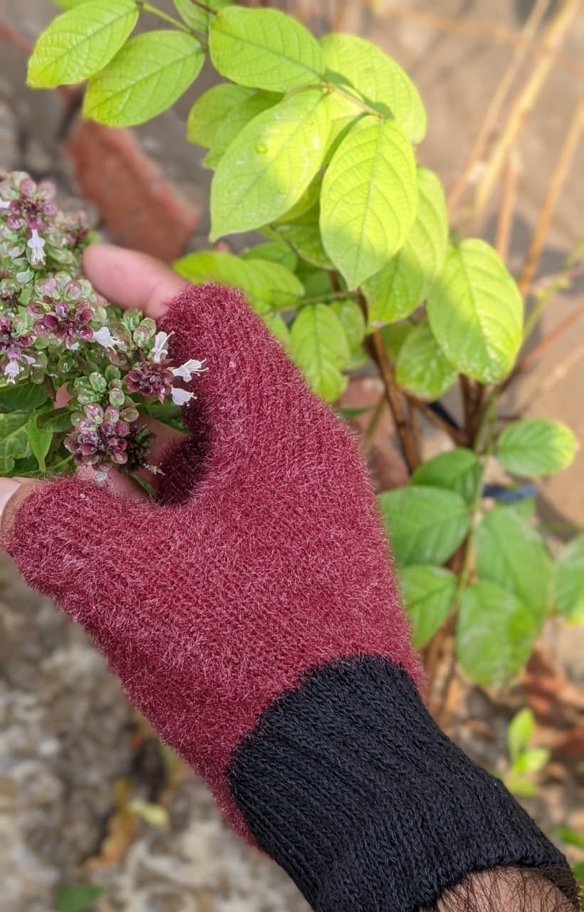 Half Finger Fluffy Velvet Gloves for Girls
