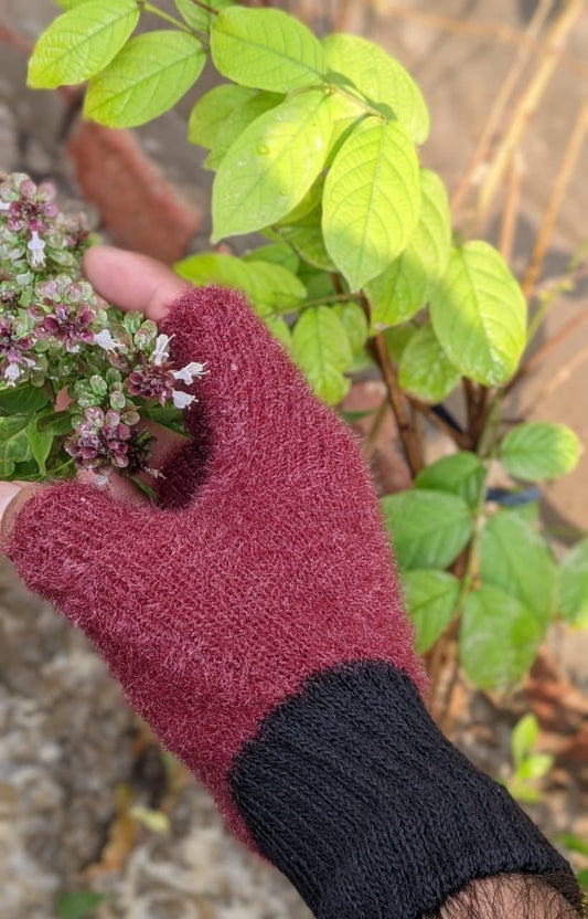 Half Finger Fluffy Velvet Gloves for Girls