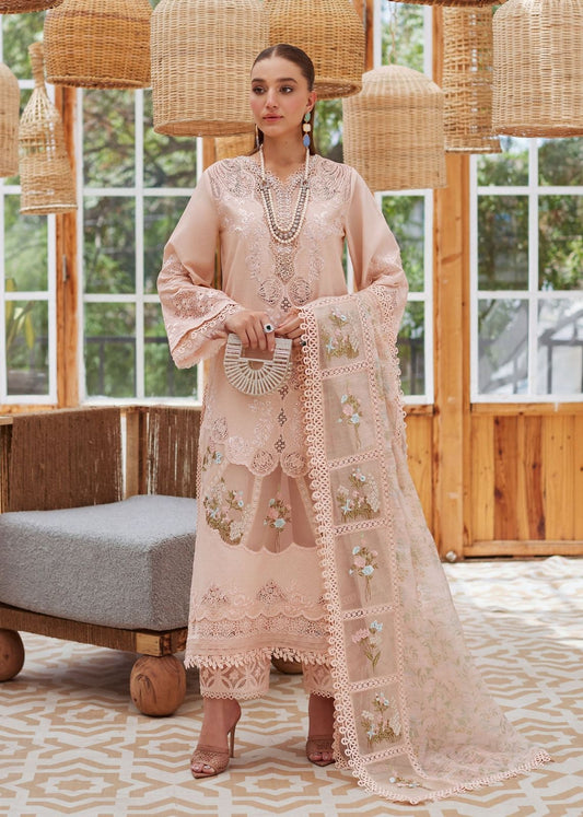 Crimson Chikankari Embroidered Luxury Lawn 3 Piece Dress