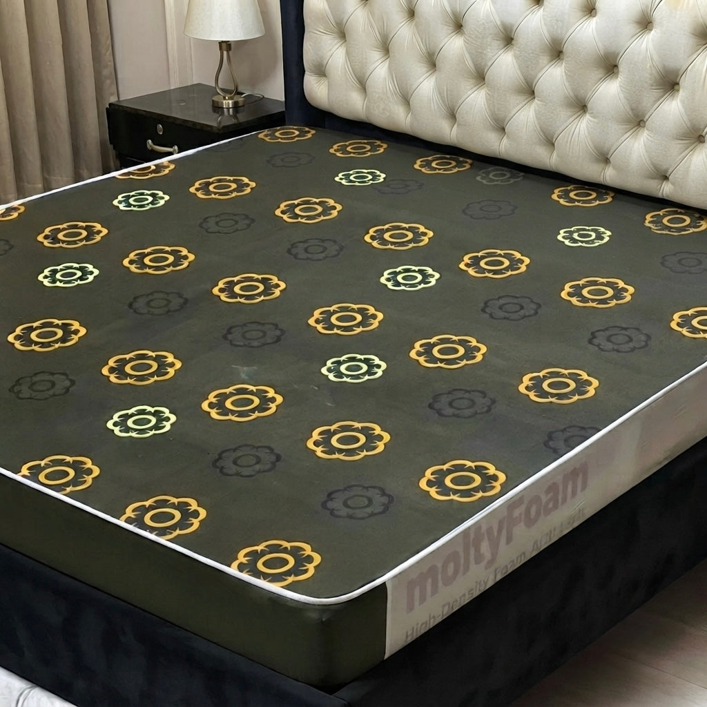 Digital printed waterproof mattress cover for king size bed with protector