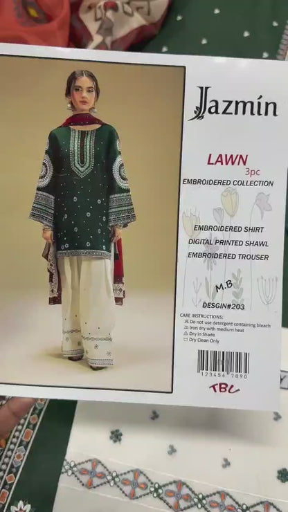 Jazmin 3p Lawn Suit 2026