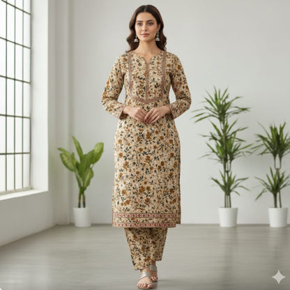 Luxury Branded Khaddar 2-Piece | Premium Winter Fabric