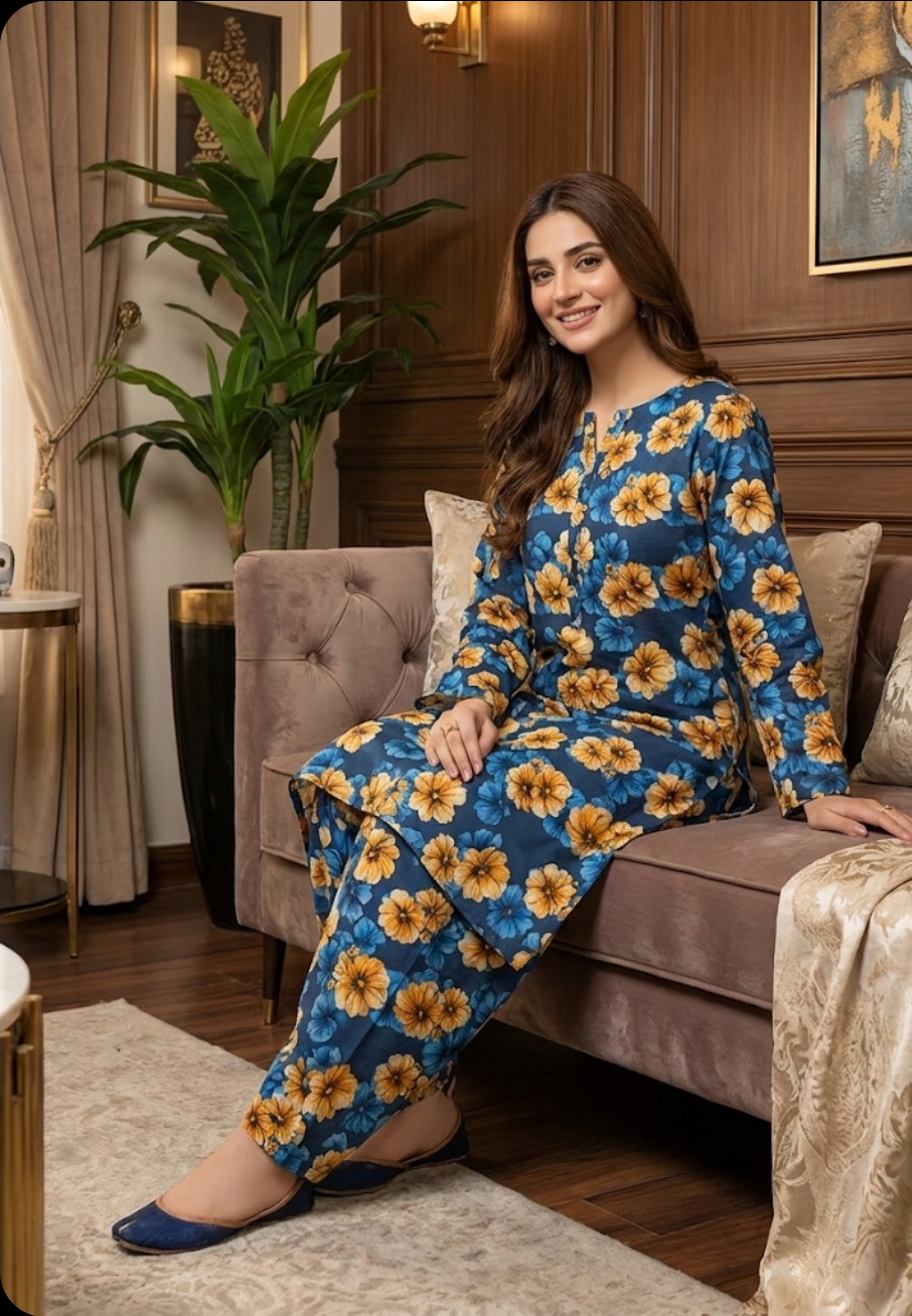 Luxury Branded Khaddar 2-Piece | Premium Winter Fabric