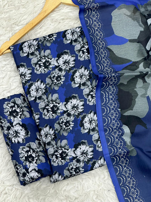 Unstitched Khaddar 3 Piece Digital Printed Dress ( Most trending Orignal Branded )