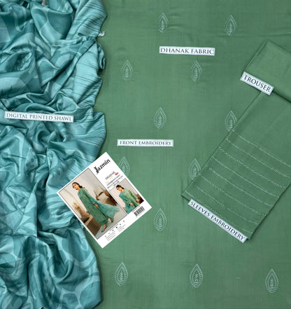 Jazmin Brand Dhanak 3p with wool shawl