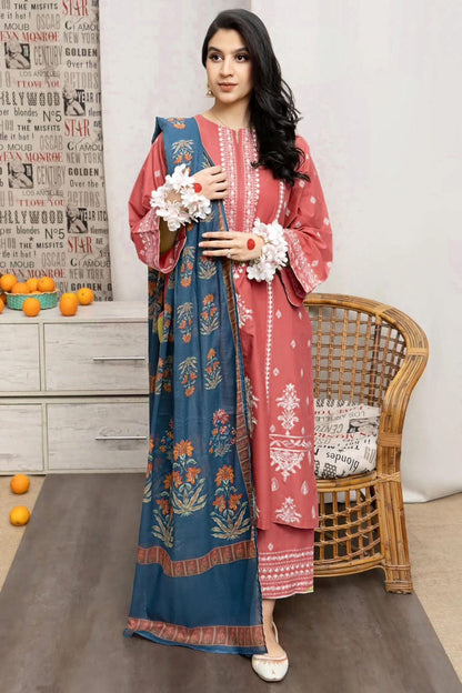 Dhanak 3Pcs Suit with wool shawl