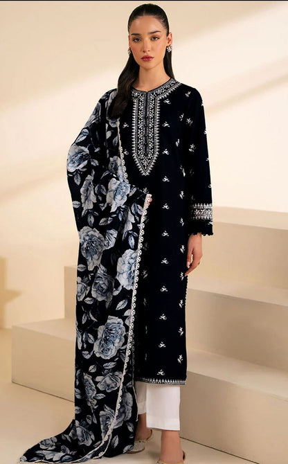 Dhanak 3Pcs Suit with wool shawl