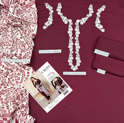 Asling Dhanak 3p with wool shawl