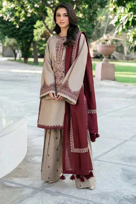Zara shahjahan 3p Lawn Suit 2026
