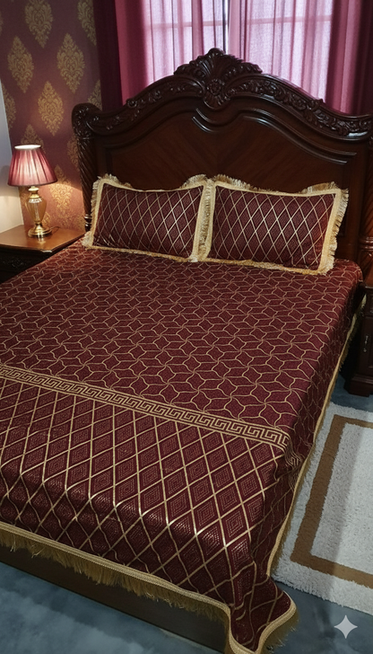 Imported texture micro velvet Bedsheets wedding collection
