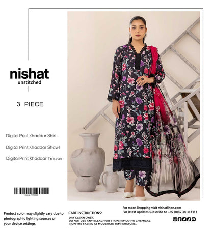 Unstitched Khaddar 3 Piece Digital Printed Dress ( Most trending Orignal Branded )
