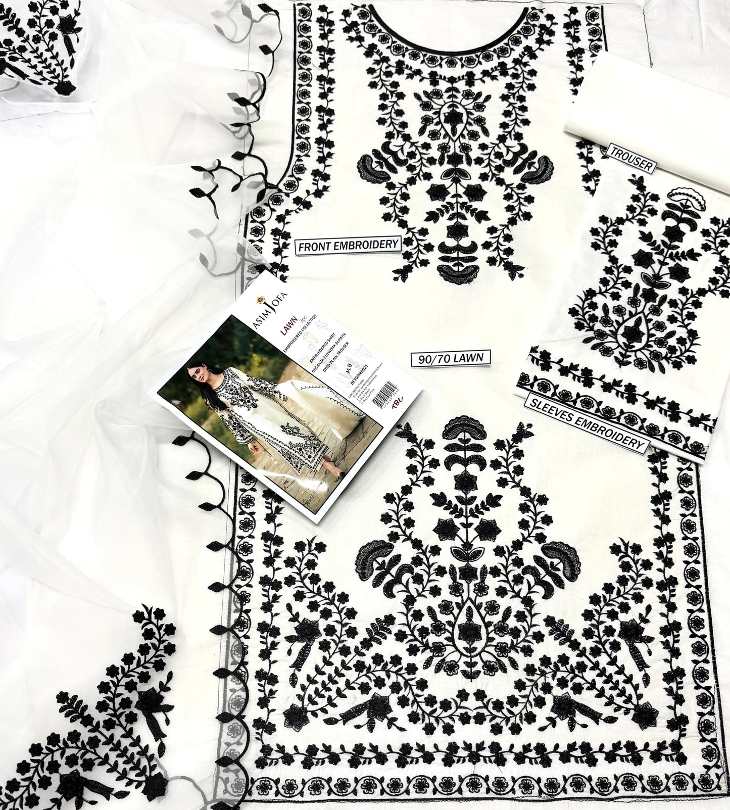 Asim jofa 3p Lawn Suit