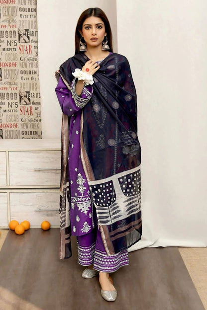 Dhanak 3Pcs Suit with wool shawl